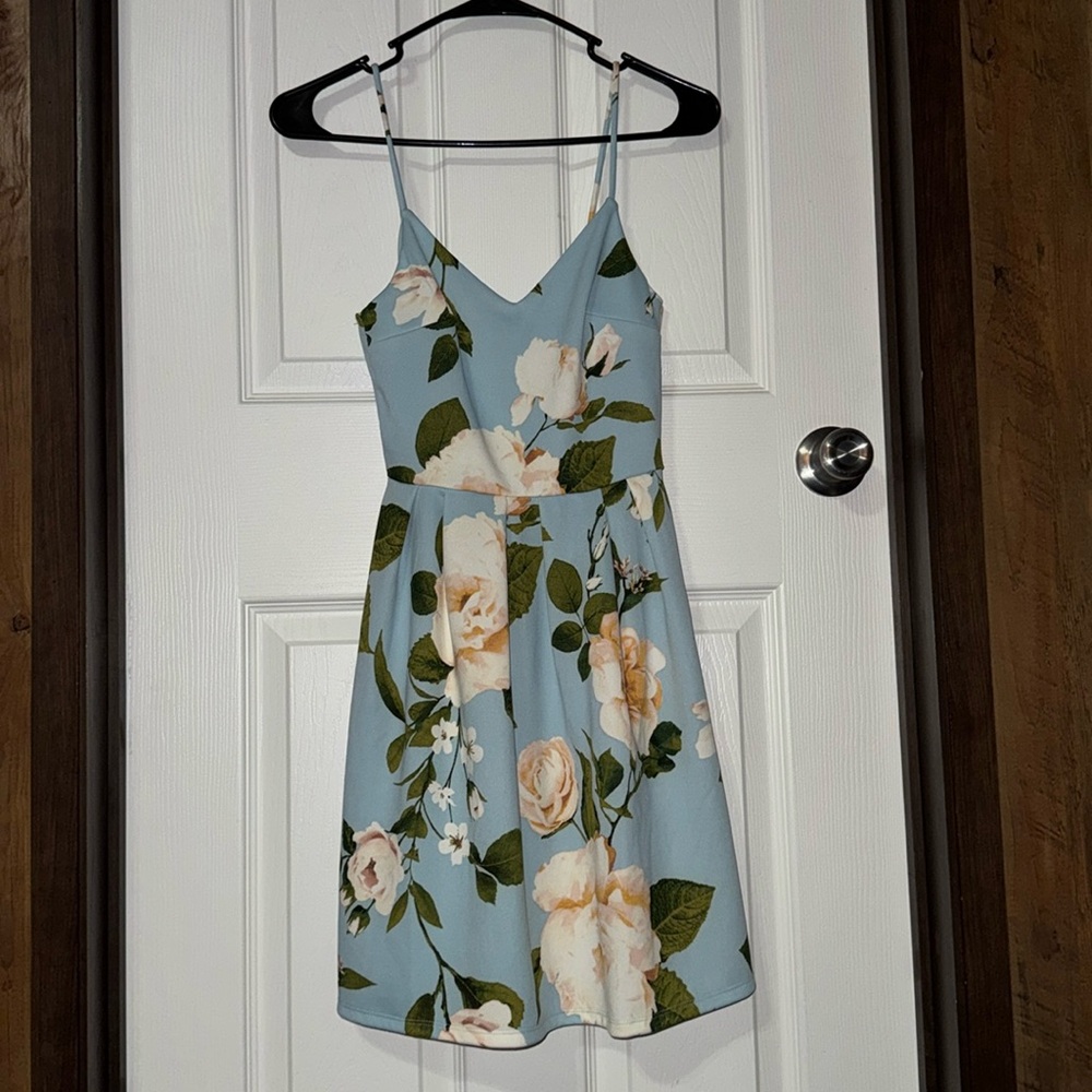 Light blue floral dress. NWT